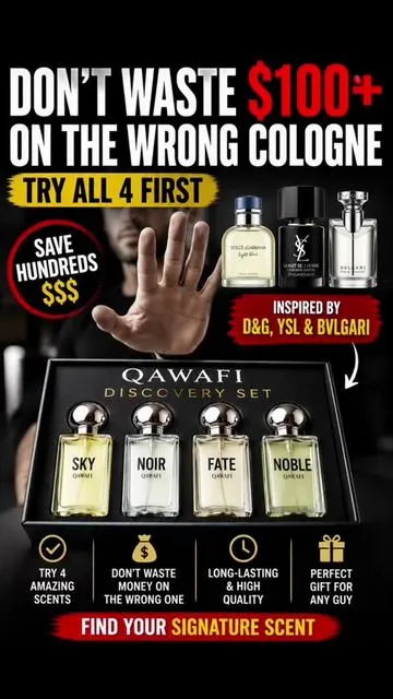 Blind buying gets expensive. The QAWAFI Men’s Discovery Set lets you experience four designer inspired scent profiles before committing to a full bottle. Which one are you choosing? #QAWAFI #MensFragrance #DesignerInspired #CologneTok #DiscoverySet @QAWAFI 