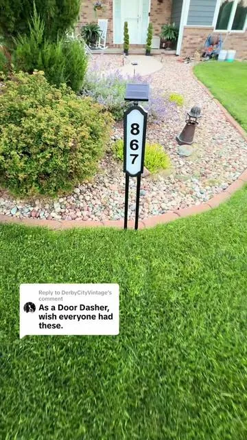 Replying to @DerbyCityVintage One of the easiest home upgrades you can make! ✨ This solar address sign adds instant curb appeal while making your house easier to find after dark. #tiktokshopsummersale #solarlights #curbappeal #housenumbers #solarlightsoutdoor 