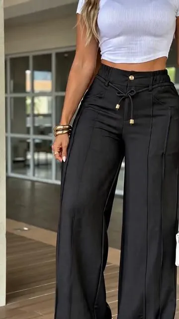 Zero ironing? YES. These wide-legs are *chef's kiss* 🔥 Gold hardware + drapey fit = summer essential ✨ #weeklydeals #payday #ZeroIroningPants #WideLegPants #SummerOOTD #TikTokFashion #FYP