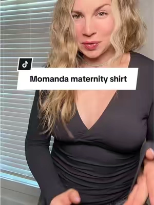 A maternity shirt you can feel confident in 😍🙌 @Momanda.Official  #maternityfashion #maternityshirt #pregnancy #pregnancyessentials #momtobe 