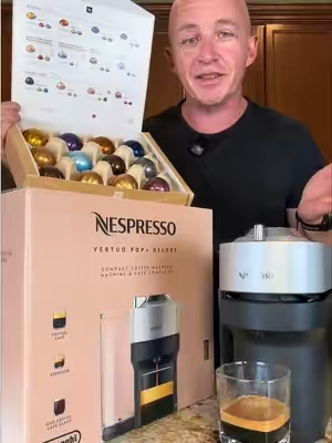 They’re pretty much just throwing in the Nespresso machine as a bonus 😳 This Nespresso Vertuo Pop Deluxe is a great at home espresso machine. #espressomachine #nespresso #nespressomachine #espresso #espressoathome 