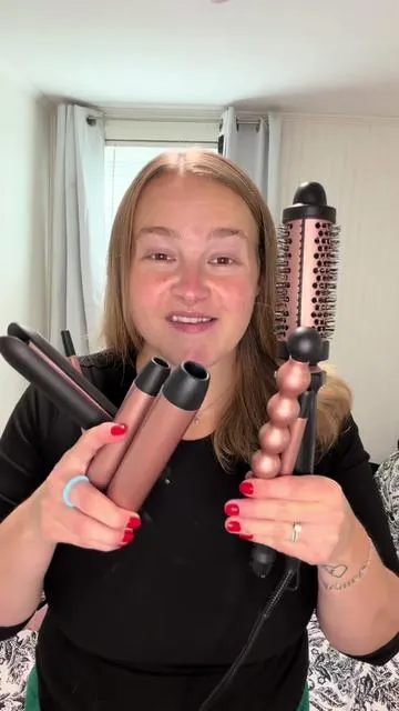 No more lugging all your hair tools with you on vacation! This one does it all! And I love that I comes with a carrying case to keep it all together!  #haircare #hairtools #thermalbrush #hairstraightener #hairmusthaves 