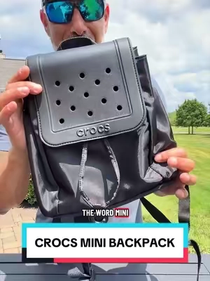 Crocs Mini Backpack is now in Latte and Black! #crocs #backpack #backpacks #minibackpack #crocsbackpack 