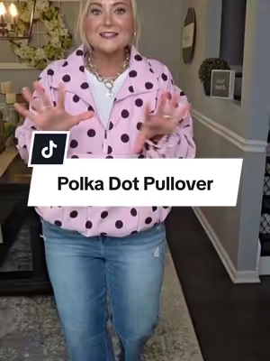 The perfect lightweight pullover!@Fisoew Clothing Co. #pullover #polkadot #quarterzip #CapCut 