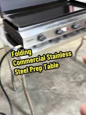 Stainless steel folding table [DealsForYouDays] VEVOR Folding Commercial Stainless Steel Prep Table - 48x24 In Drop Down Rectangular Kitchen Table Workstation with Undershelt300 Ibs Load Capacity for Home KitchenRestaurantDrop Down Table. #camp #vevortools #stainlesssteel #table #foldingtable @VEVOR Store 