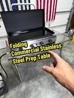 So glad I invested in a stainless steel table! [DealsForYouDays] VEVOR Folding Commercial Stainless Steel Prep Table - 48x24 In Drop Down Rectangular Kitchen Table Workstation with Undershelt300 Ibs Load Capacity for Home KitchenRestaurantDrop Down Table. #camp #vevortools #stainlesssteel #table #foldingtable @VEVOR Store 