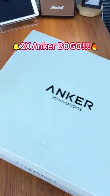This bundle really upgraded my setup. #anker#powerstrip#desksetup#workstation#charging