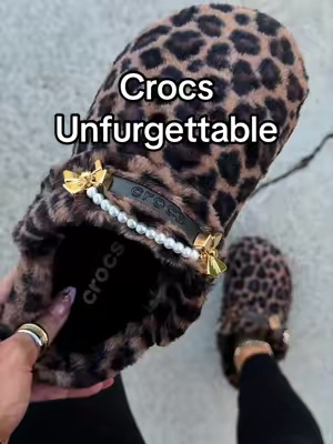 Crocs leopard unfurgettable clogs are back! #crocs #crocsslippers #leopardcrocs #crocsunfurgettableslippers #tiktokshopcreatorpicks 