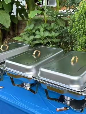 ROVSUN 2/4 Packs Gold Chafing Dishes for Buffett #buffet #happybirthday #party #fiesta #women 
