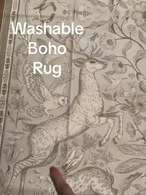 Free shipping  Lahome Boho Animal Washable Rugs for Living Room, Soft Rugs for Bedroom, Botanical Large Boho Non Slip Dining Room Carpet for Under Table Office Kids Playroom ##rug##throwrug##bedroomrug##bohostyle##cottagecore