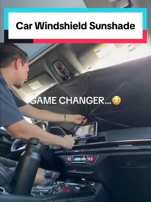Summer car must have! 😳 #carsunshade #windshieldsunshade #sunshade #caraccessories #summeressentials 