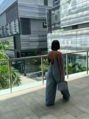 Backless jumpsuit all summer!! Medium 5’3  #backlessjumpsuit #backless #jumpsuit 