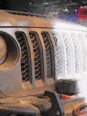 nothing more american than blasting a mountain of mud off a jeep. sound on 🇺🇸 #oddlysatisfying #mudcleaning #offroad
