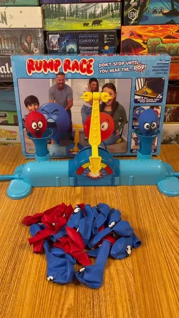 Don’t Stop Until You Hear The Pop! 🎈🎈 Rumo Race is a hilarious fun game where you pump the balloon with your buttchecks to push the needle to the other side. The more the needle presses against your balloon, the higher the chance that you pop! 💥 This game was created by @PlayMonster Toys & Games  #gamenight #tabletopgames #boardgames #familygames This video is Sponsored 🥳🎈