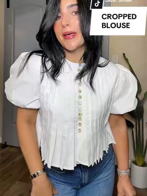 CROPPED BLOUSE #blouse #blousetop #croptop 