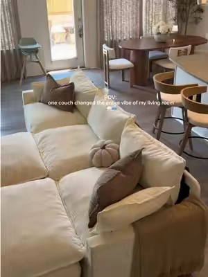 The cloud couch look without the luxury price tag✨☁️ #cloudcouch #couch #sofa #furniture #couchtok 