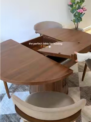 the built-in extension >> 💖 obsessed with the underneath storage #diningtable #kitchentable #diningroom #homefinds #extendabletable 