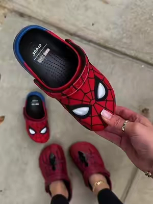 There is a size chart on the listing for these kids Spider-Man crocs🕷️✨🕸️  #crocs 