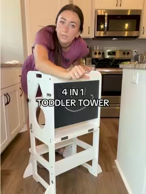 PERFECT for the little helpers 👏🏻 #toddlertowerstool #toddlertower #helpfultoddler #toddlermoms #screenfreefun 