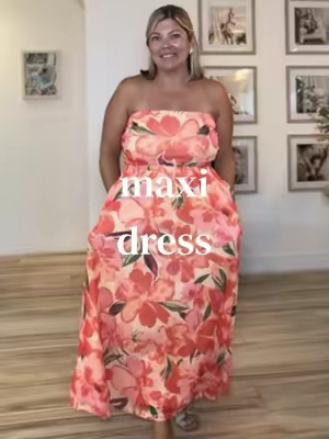 OBSESSED with this strapless maxi dress! Hurry, it just restocked! #fyp #TikTokFashion 