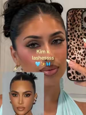 Replying to @Luzma 🎀 Kim k inspired lashes, say less 😚  @Keyyoulash  #lashclusters #clusterlashes #makeuphack #kimklashes #lashtutorial 