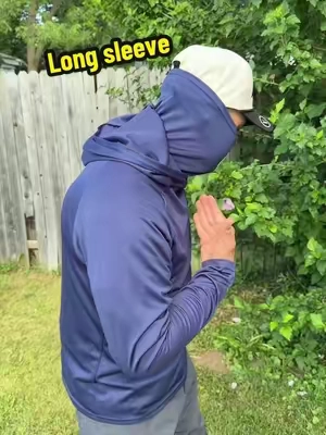 HOVSIYLA 6 Pack Men’s Sun Protection Fishing Hoodie with Face Mask #sunprotection #workshirts #construction #longsleeve #tiktokshopcreatorpicks 
