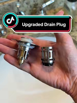 I was so tired of cleaning out my sink drain constantly until this! #sinkdrain #sinkdrainstopper #sinkstopper #homehacks #bathroomessentials 