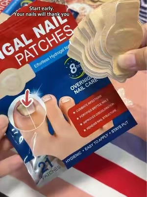 Funky nails? Not anymore. These patches are SAVING toes. 🦶💥
  #NailTok #FootCare #FungalNails #NailFix #BeforeAndAfter 