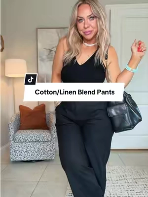 POV: You found work pants that actually feel good all day👏🏼 Cotton/Linen blend, flattering, and they don’t drag on the floor with flats @TanmingFashion #teacheroutfit #teacheroutfits #teacheroutfit #summerwins #midsizeoutfits 