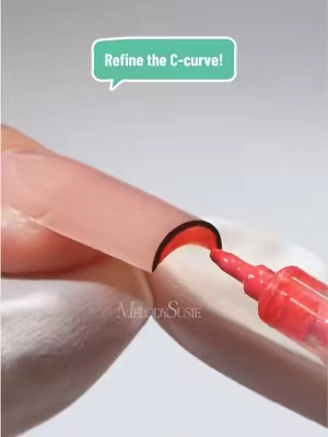 Refine the C-curve! I used SC320F nail drill to perfect the C-curve! 👉🏻Check my shop! #melodysusie #nailsalon #nailtech #nailtechcheck #naildrill 