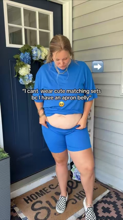 Listen… ✨thisssss ✨ is what I mean when I say I want an apron belly friendly set okayyyy?!! #SummerFashion #matchingset #apronbelly #outfitinspo