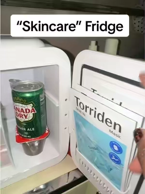 Is it a skincare fridge or a snack fridge? Tbh why not both?!? 