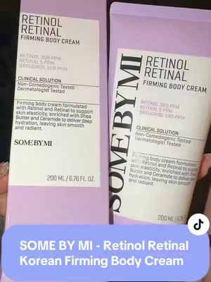 The body skincare step almost everyone skips 👀 #somebymi #firmingbodycream #kbeauty #tiktokshopcreatorpicks #tiktokshopsummersale @SOME BY MI Retinol Retinal Firming Body Cream [200ml] - Korean Skincare - Advanced Healthy Firming, Anti-Aging Body Lotion For Wrinkles & Smooth Skin Renewal