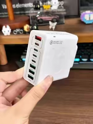 Tired of so many chargers? 😩 This one has 8 ports and charges EVERYTHING at the same time ⚡ #USBCharger #FastCharging #MultiDevice #TechGadgets #dealsforyoudays