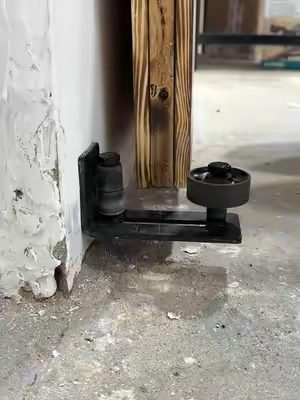 Does the bottom of your barn door always wobble from side to side? Install this guide wheel to keep it steady.#TikTokshop #barndoor#homelmprovement#woodworking #diyprojects