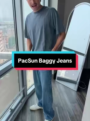 He’s 6’1 170 wearing size 32x32🙌 #pacsun #jeans #baggyjeans #baggyfit #tiktokshopmademebuyit 
