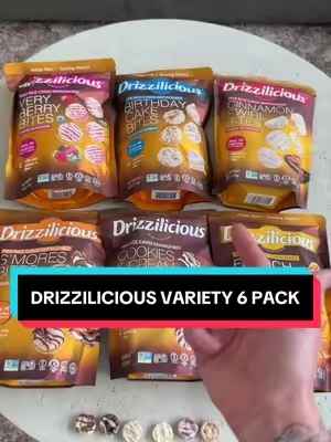 All 6 Flavors in one bundle?! 🤤 comment and tell me your favorite flavor 🙌 #drizzilicious #drizziliciousminiricecakes #snackbreak #lowcalorie #sweettreat 