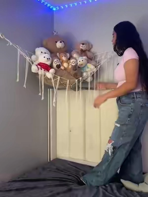 Organizador de peluches #hamock #hamaca #peluches #organizedhome #decoration 