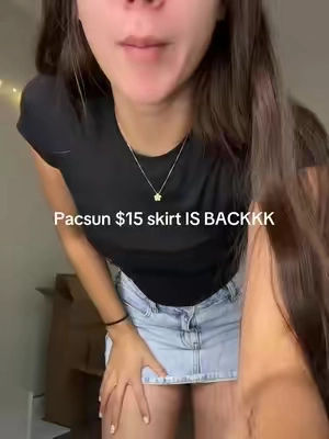 i’m 5”5 125lbs and i’m wearing size 25 #pacsun #jeanskirt #denimskirt #summerfits 