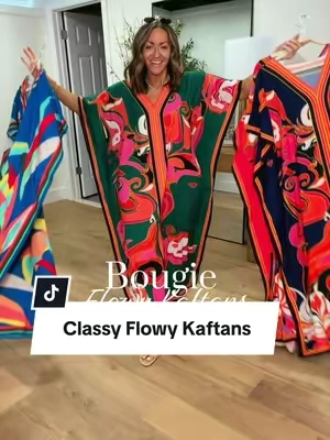 Give me an elevated mumu and I’m GOOD 😍 5’2” 127 in a Small #kaftan #kaftandress #flowydress #modestfashion @Bsubseach 