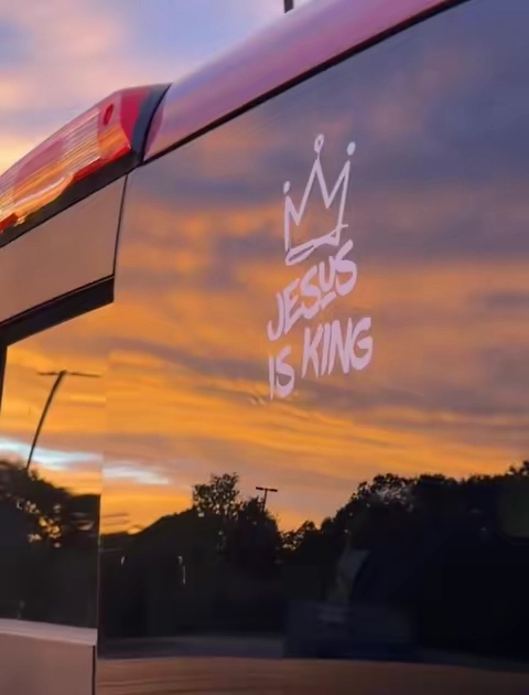 Jesus is King (Crown) – Christian Faith Car Decal Sticker and God is Greater Than The Ups and Downs - Car Decal Vinyl Bumper Sticker #tiktokshopcreatorpicks #christiantiktok 