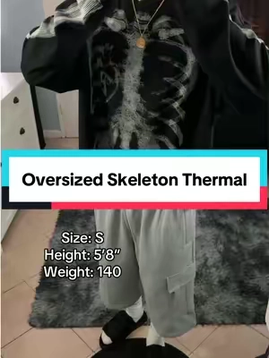Heavyweight skeleton knit thermal, this longsleeve goes harddd🔥 #mensfashion #streetwear #outfitinspo #thermal #affordablefashion 