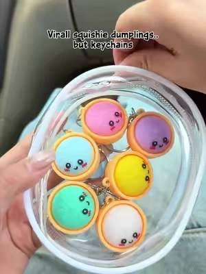 Who could resist these adorable little things~ 😊💕#squishy #fidgettoys #dumplings #squishydumplings #dumpling