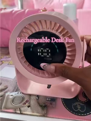 This fan blows really cool air and it’s not loud💨 #deskfan #rechageablefan #portablefan #travelfan #coolair 