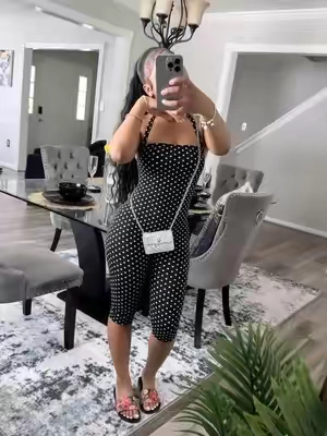 😍😍😍 #fyp #outfitinspo #polkadotoutfit #polkadotjumpsuit #brunch 