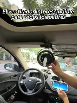 Este ventilador nos acompaña allá donde vamos en verano🥵
 Se acopla directamente al coche y
 mantiene a sus hijos fresquitos❄️
 ¡La potencia que tiene este aparato!🥶💨 #fan#summervibes #cool #portable #Summer