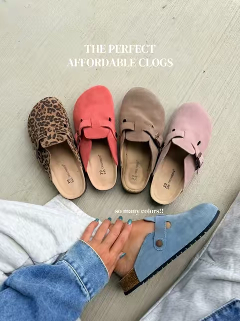These clogs so comfy and cute without the expensive price tag!! They are so easy to style- the perfect summer to fall shoe #affordableshoes #clogs #clogshoes #womensclogs #comfyclogs @EVELLYHOOTD US 