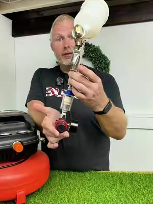 VEVOR LVLP Gravity Feed Paint Spray Gun With 3 Nozzles And Air Regulator #PaintSprayGun #AutomotivePaintGun #GravityFeedSprayer #TikTokShopCreatorPicks #TikTokShopSummerSale @VEVOR Store 