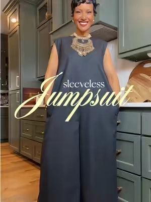 SIZE MEDIUM 🖤 UOOZEE Sleeveless Loose Fit Wideleg Jumpsuit. #jumpsuit #widelegjumpsuit #outfitinspo #jumpsuitstyle #jumpsuitoutfit @UOOZEE USA 