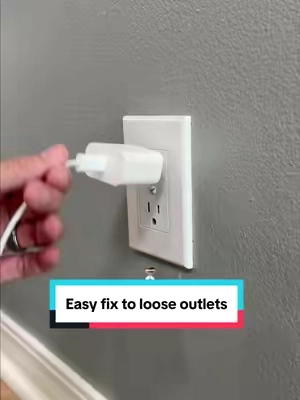 Easy solution to loose outlets! Snugplug clips to give tension to your plugs so they don’t fall out easily! #snugplug #homeinprovement #easyfix #looseoutlets 